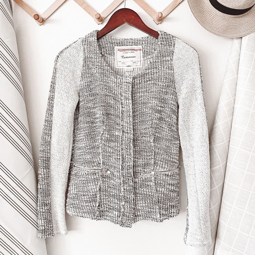 Anthropologie Cartonnier Metallic Tweed Blazer